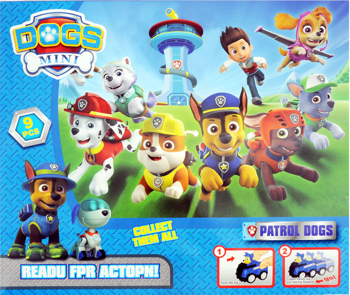 9-Piece Dog Patrol Toy Car