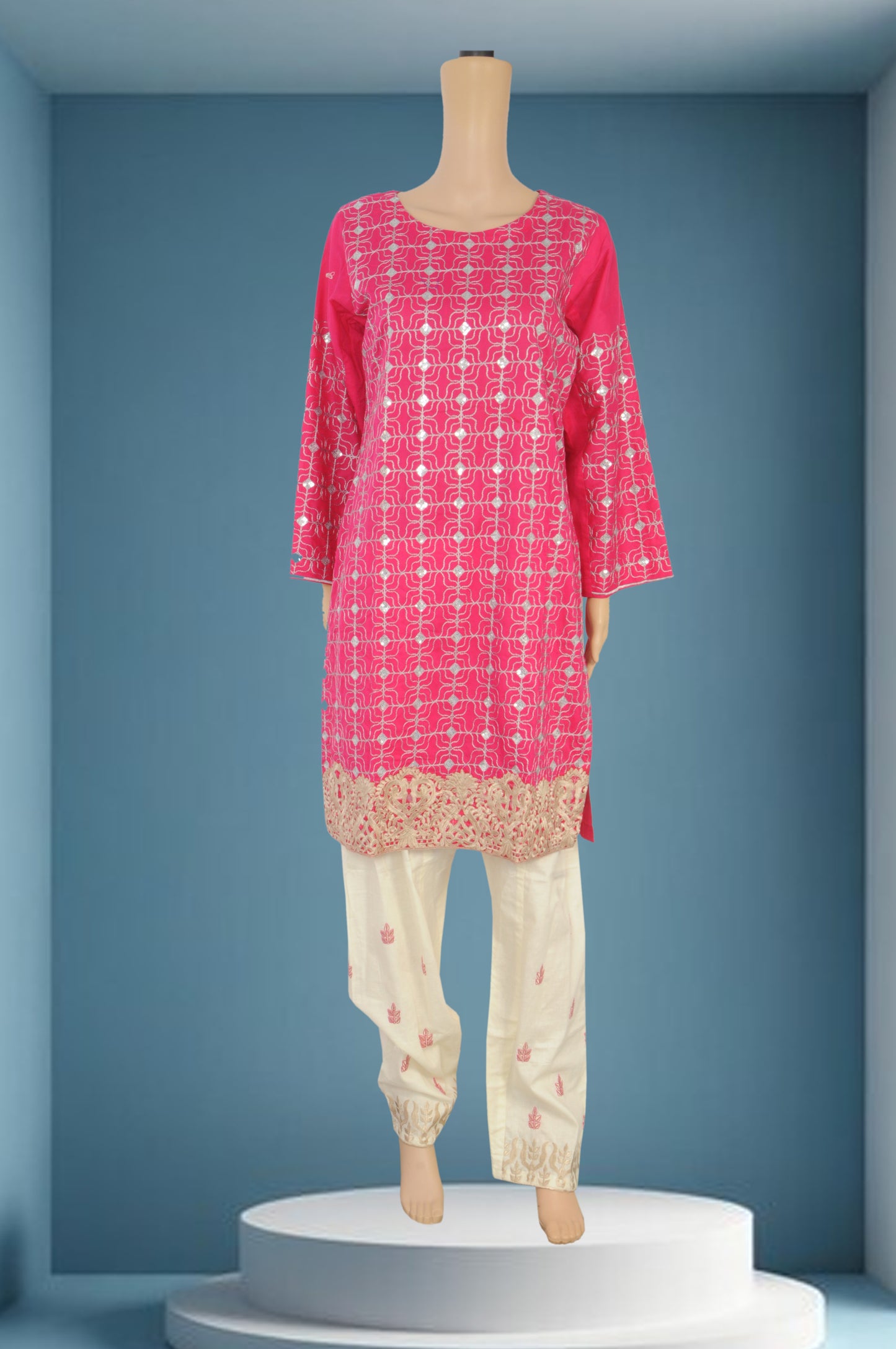 Zaroon Pink Mirage Traditional Outfit