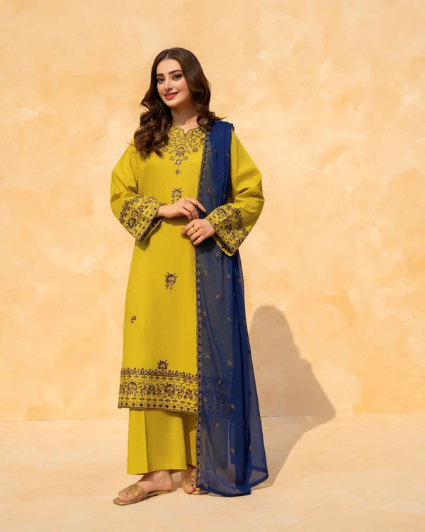 Embroidered 3-Piece Suit – Classic Handcrafted Elegance