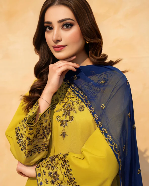 Embroidered 3-Piece Suit – Classic Handcrafted Elegance
