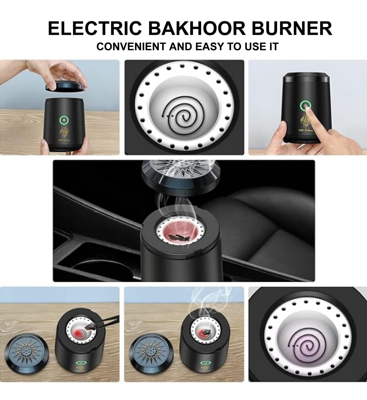 Zaroon Mini Electric Bakhoor Burner – Portable Electric Incense Burner in Dubai