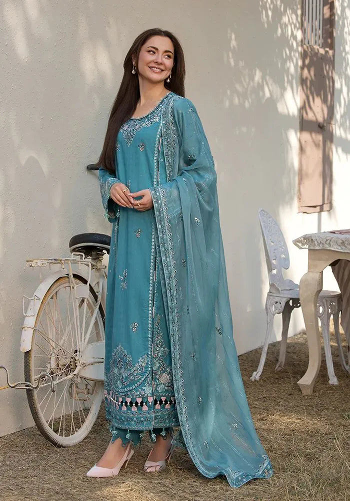 Soraya - Luxury Lawn 3PC Chikenkari Heavy Embroidered Suit | ZF-061 Unstitched Summer Luxe '26