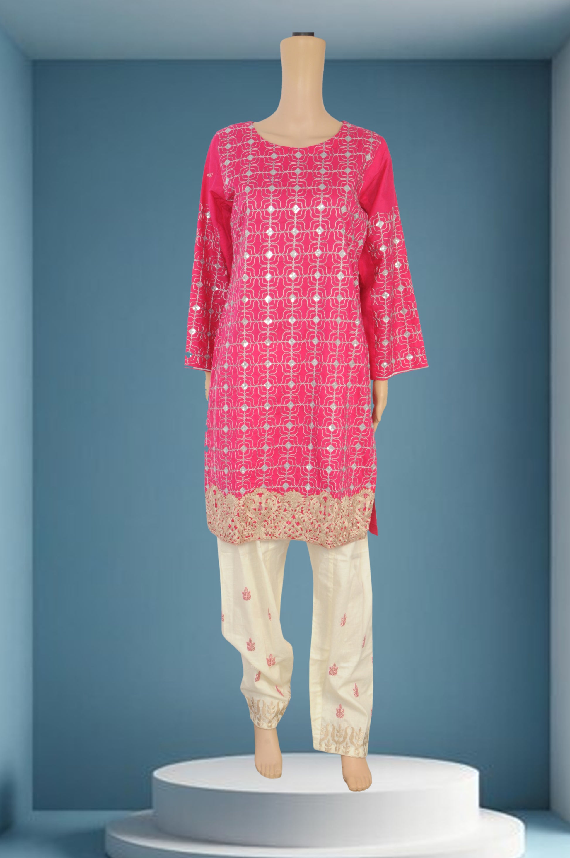 Zaroon Pink Mirage Traditional Outfit