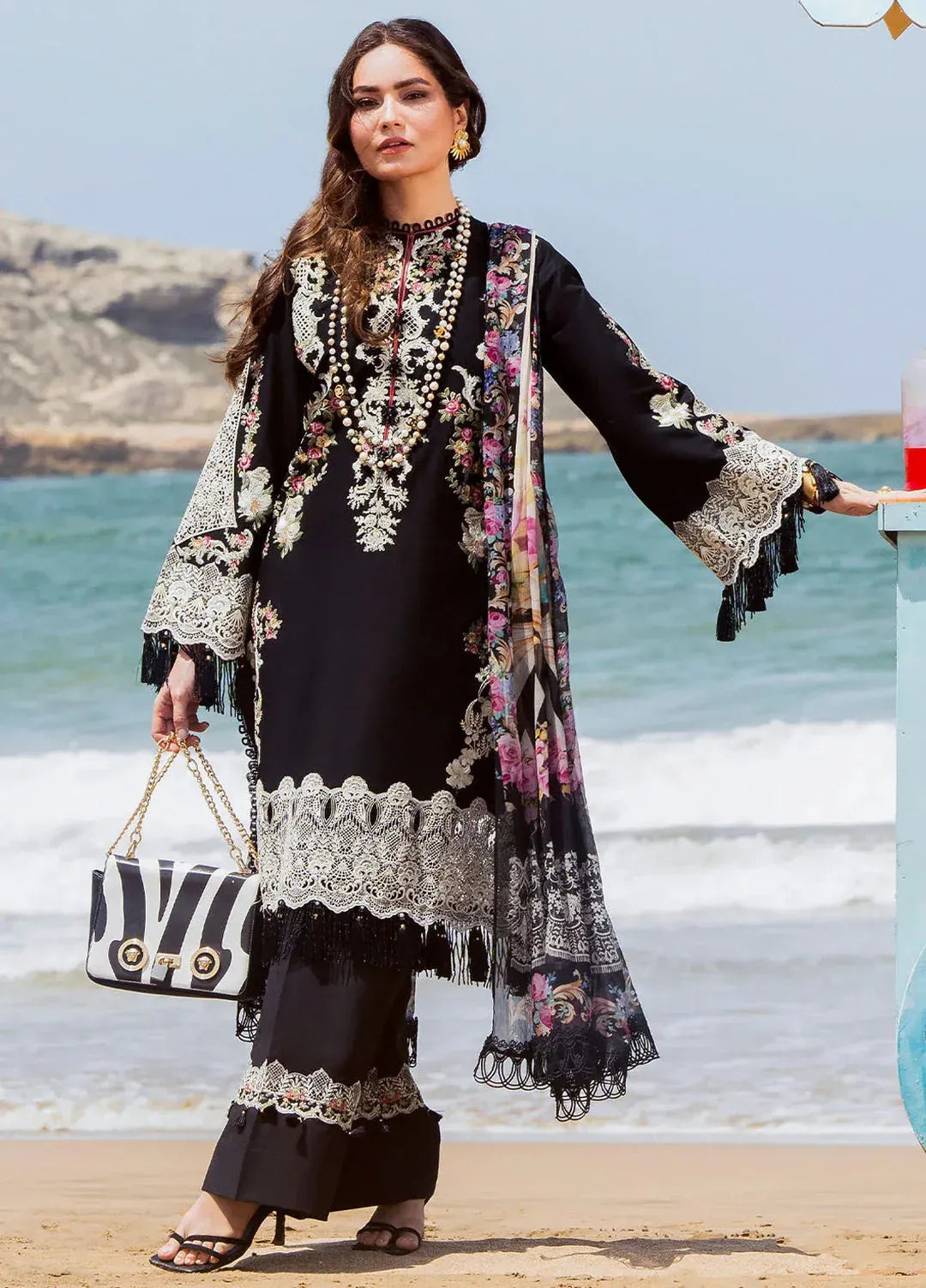 Tehzeb - Luxury Embroidered Dhanak 3Pc Suit | Unstitched